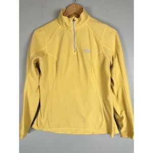 The North Face Women’s 1/4 Zip Yellow Fleece Pullover Sweater Size Small Petite